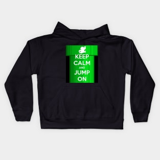 KEEP CLAM AND JUMP ON Kids Hoodie